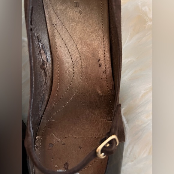 TAHARI - Patten Leather Brown Kitty Heel Mary Jane Style Shoe Sz10 - Picture 2 of 7